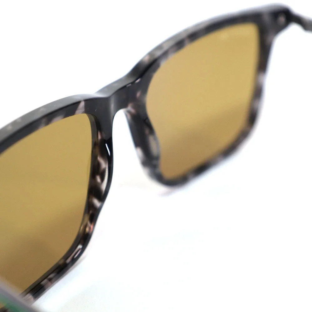 Lacoste Square Men’s Sunglasses – Grey Havana / Green-Gold – NWT